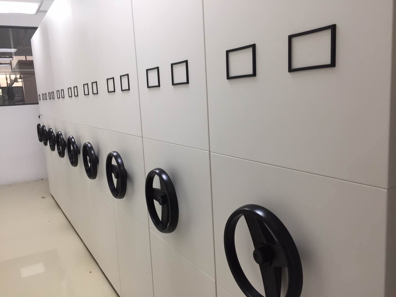 Hand Crank Rolling Storage Shelving on Track - Buy Simply Metal